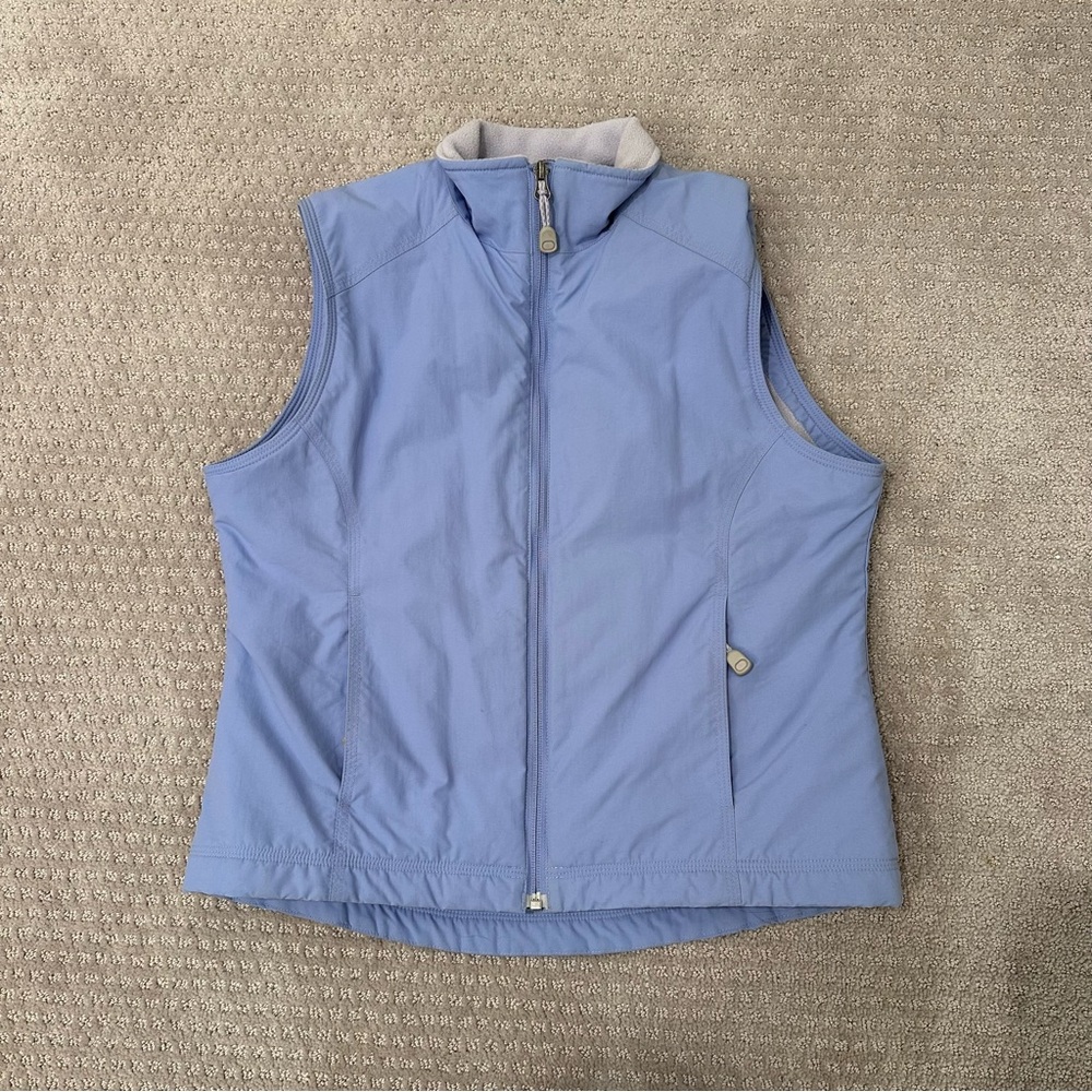 L.L.Bean Women’s Small Blue Fleece Lined Softshell Full Zip Vest